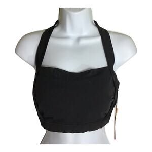 Spanx Women Racerback Sport Bra Sz. XL Black NWT Adjustable Sides Gymwear